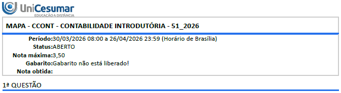 MAPA - CCONT - CONTABILIDADE INTRODUTÓRIA - 51_2026 image