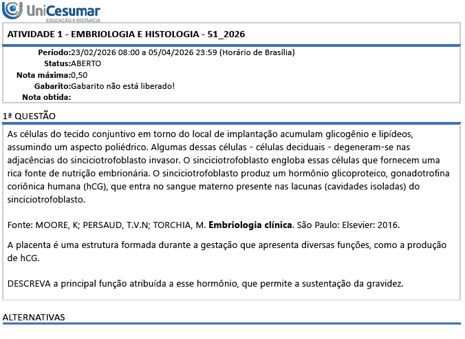 As células do tecido conjuntivo em torno do local de implantação acumulam glicogênio e lipídeos, assumindo um aspecto poliédrico. Algumas dessas células - células deciduais - degeneram-se nas adjacências do sinciciotrofoblasto invasor. O sinciciotrofoblasto engloba essas células que fornecem uma rica fonte de nutrição embrionária. image