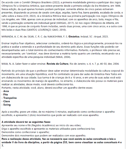 De acordo com o Comitê Olímpico Brasileiro (2022), a primeira modalidade gímnica a participar dos Jogos Olímpicos foi a Ginástica Artística, que esteve presente desde a primeira edição da Era Moderna, em 1896. image